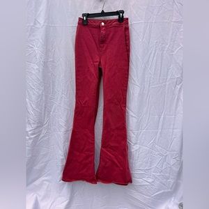 RED FLARE PANTS